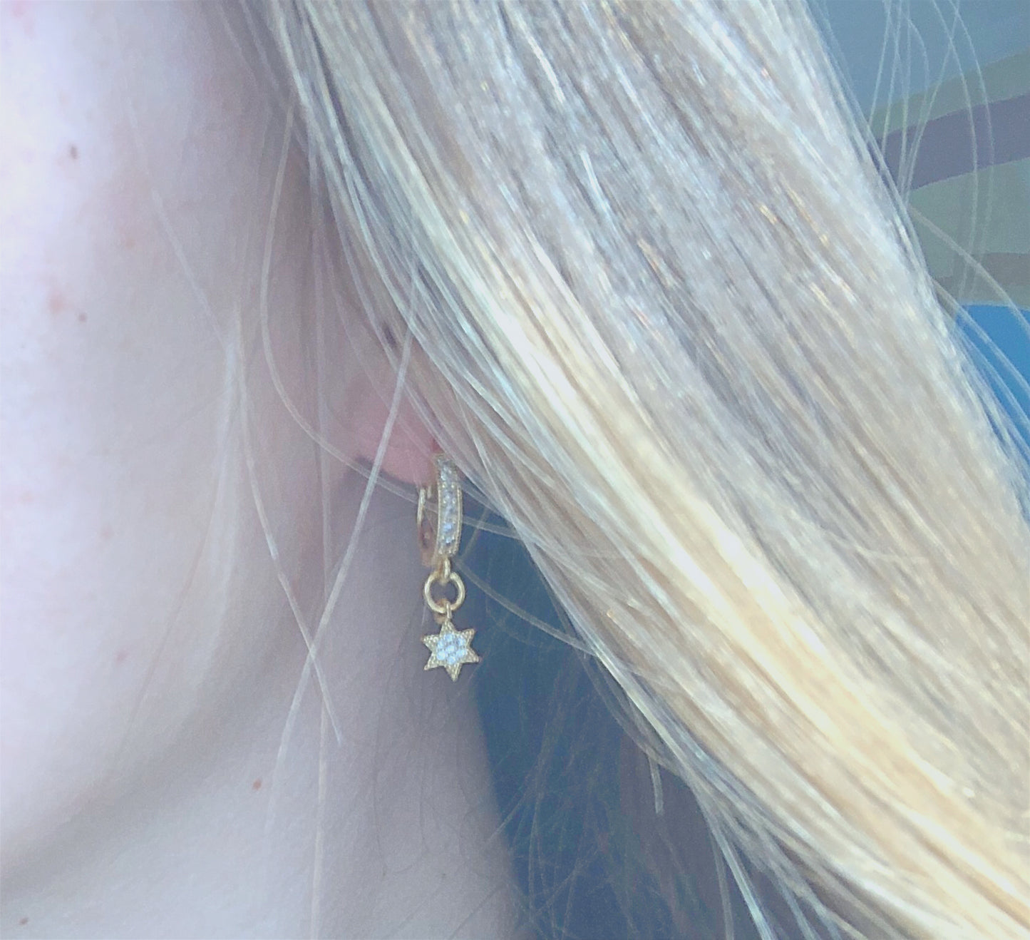 Mini Golden Star Hoops