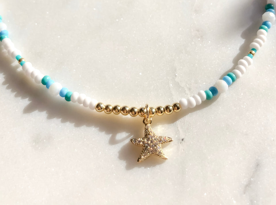 Beaded Starfish Choker