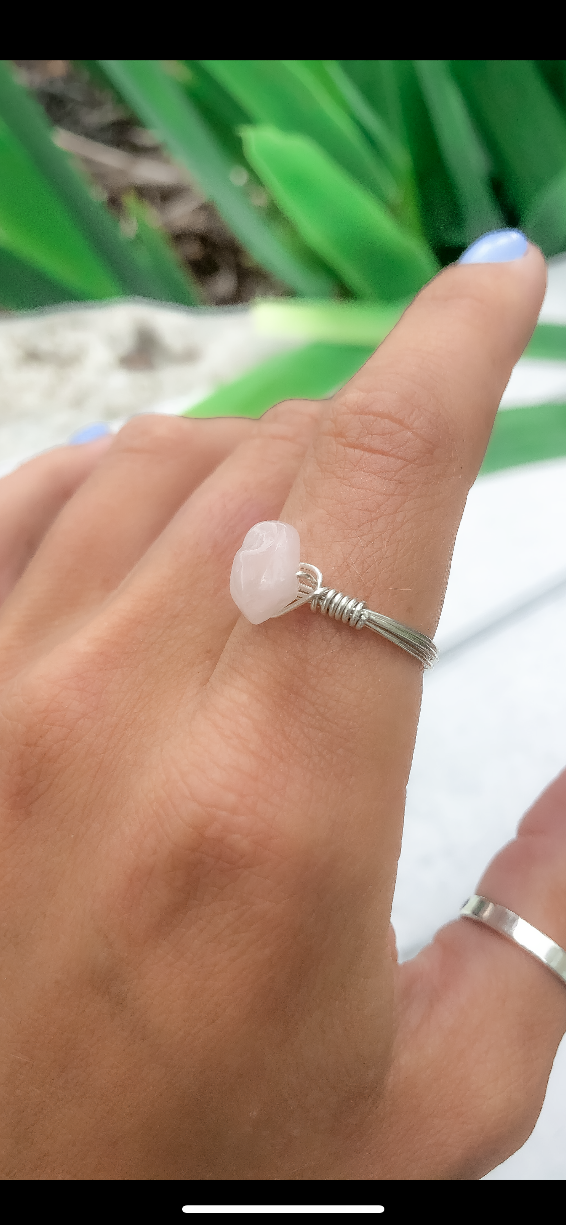 Healing Crystal Wire Rings