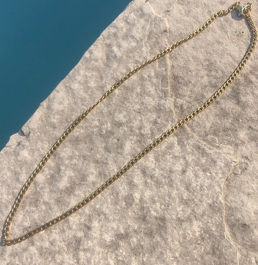 2 in 1 Gold Curb Chain