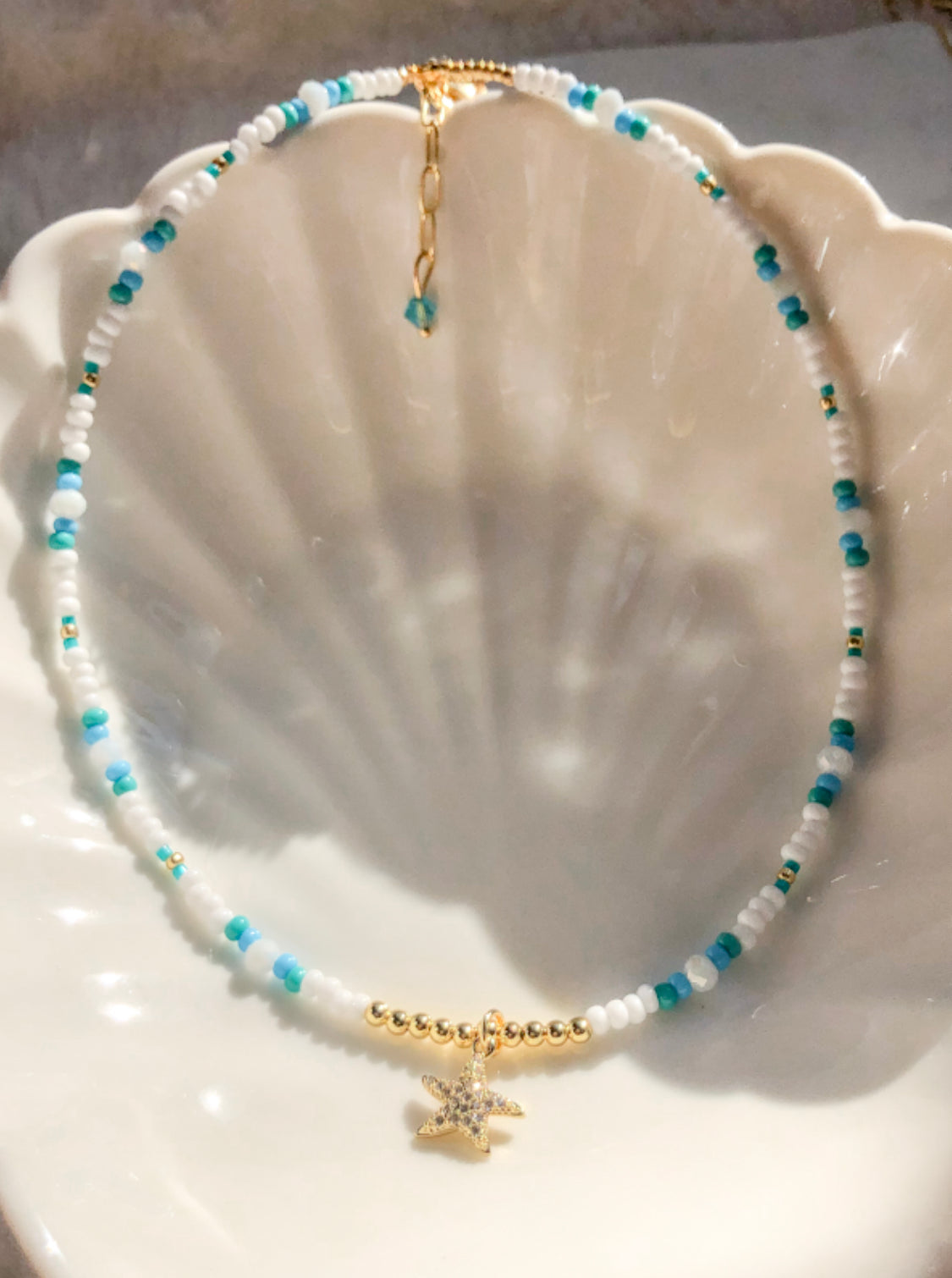 Beaded Starfish Choker