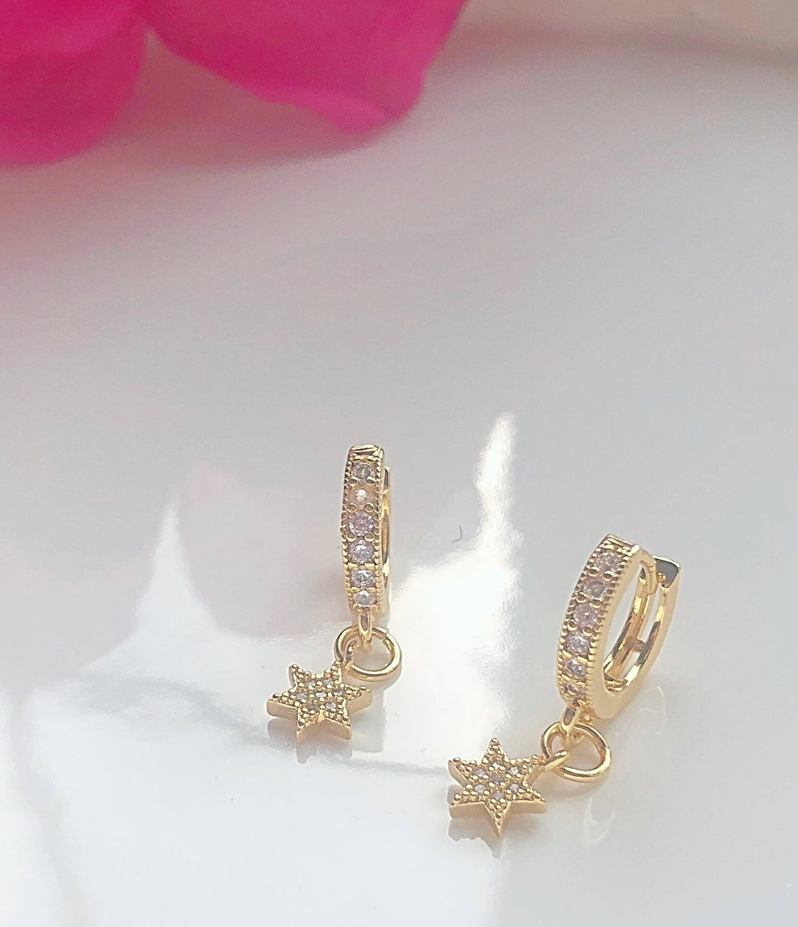 Mini Golden Star Hoops