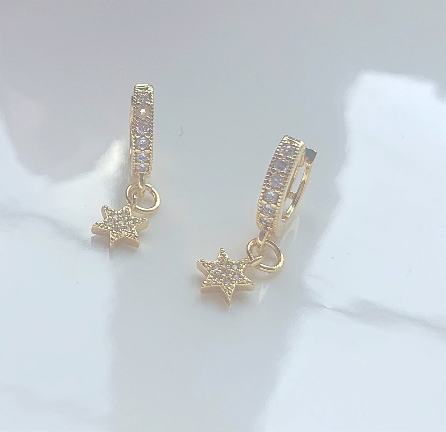 Mini Golden Star Hoops