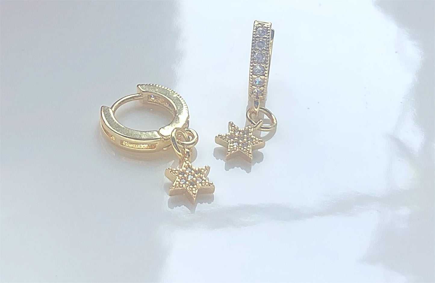 Mini Golden Star Hoops