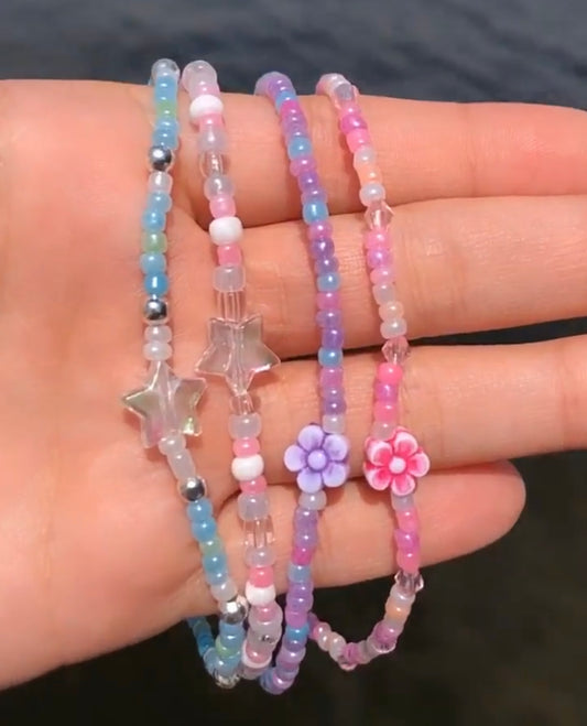 Beaded Luminescent Star Anklet