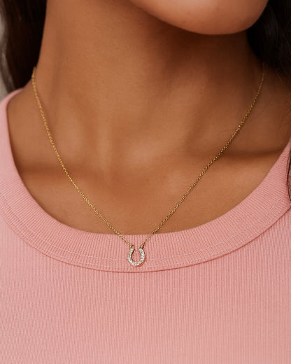 Lucky Radiance Horseshoe Necklace
