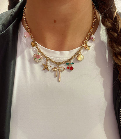 Seaside Cherry Charm Necklace