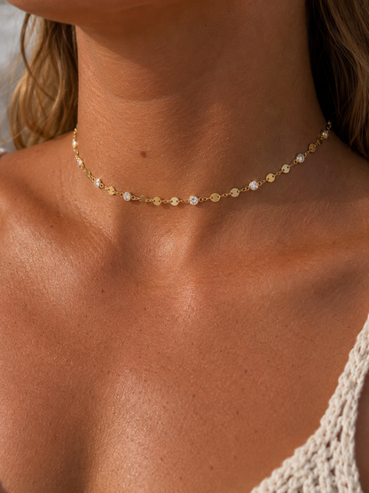 Sun-kissed Disc Choker