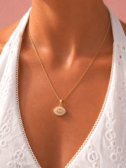 Elysian Zirconia Eye Necklace