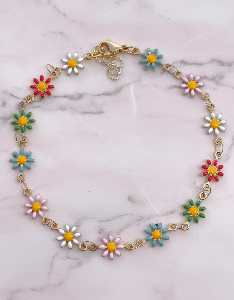 Multicolour Daisy Bracelet