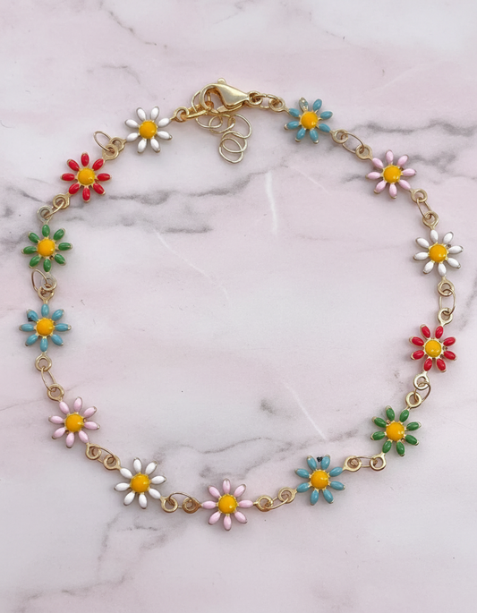 Multicolour Daisy Bracelet