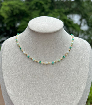 Sea-foam Cubed Choker