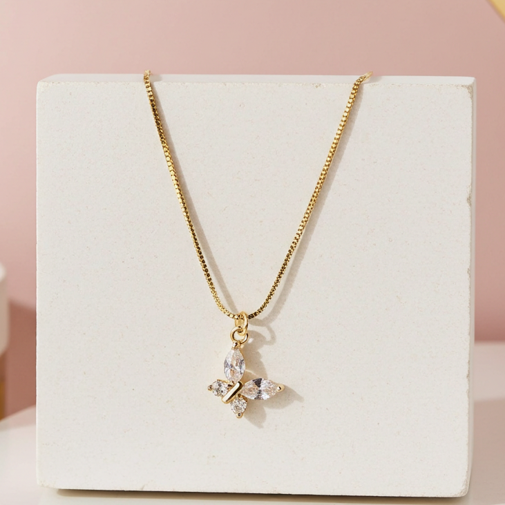 Shimmering Butterfly Necklace