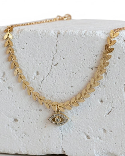 Chevron Zirconia Eye Choker