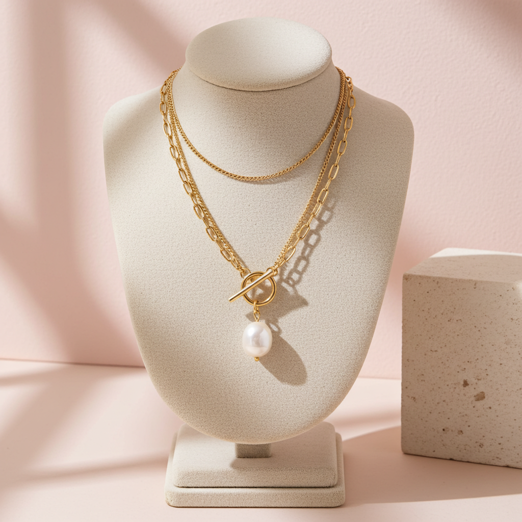 Aura Pearl Drop Necklace