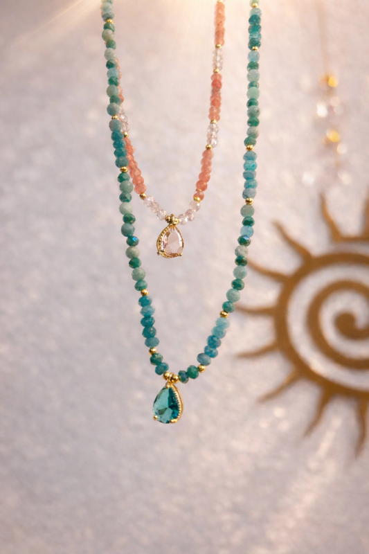 Blush Aura Gemstone Necklace