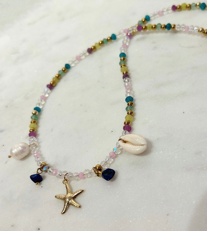 Mixed Gemstone Sun Goddess Necklace