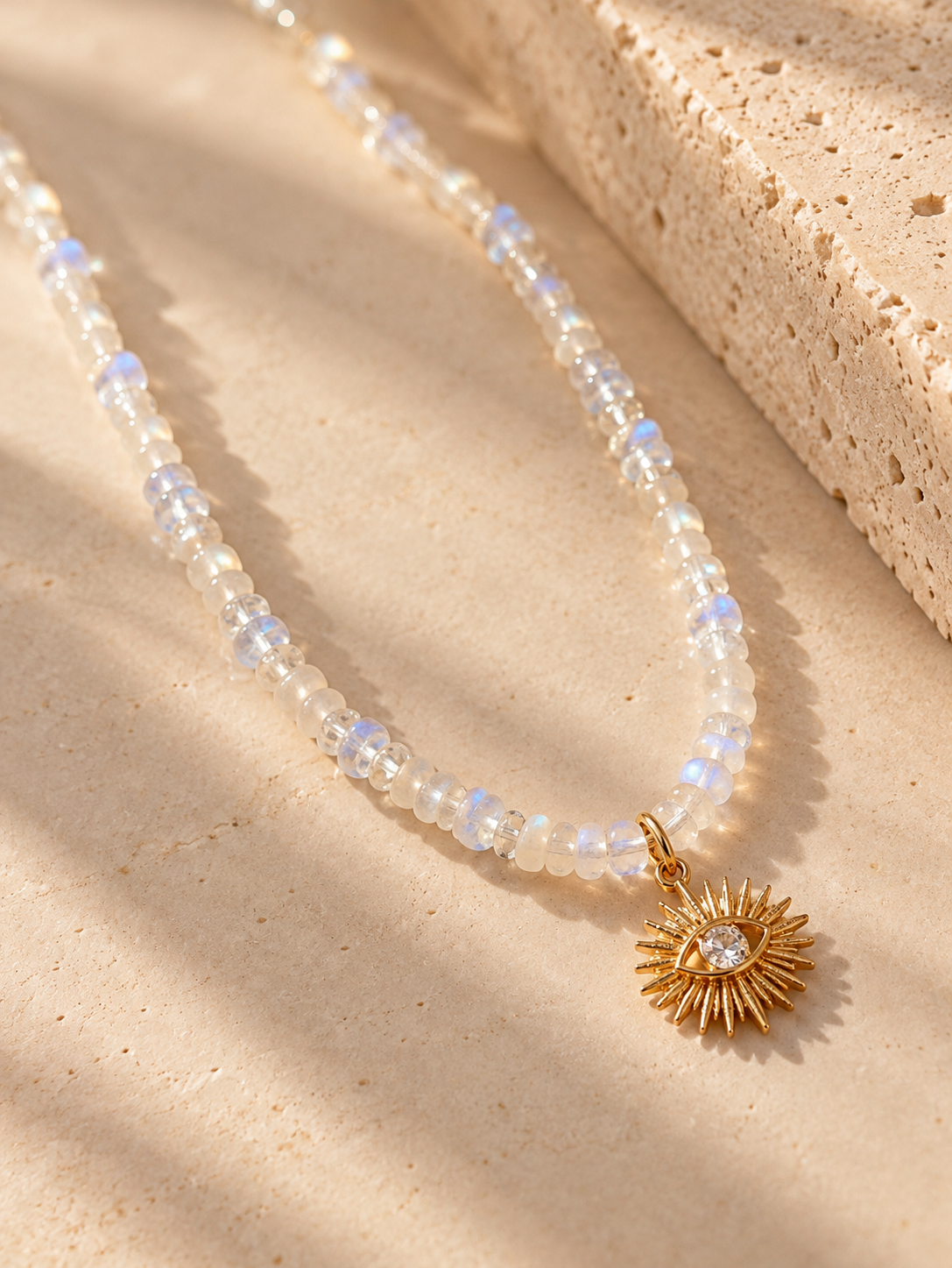 One of it’s kind: Celestial Eye Moonstone Necklace