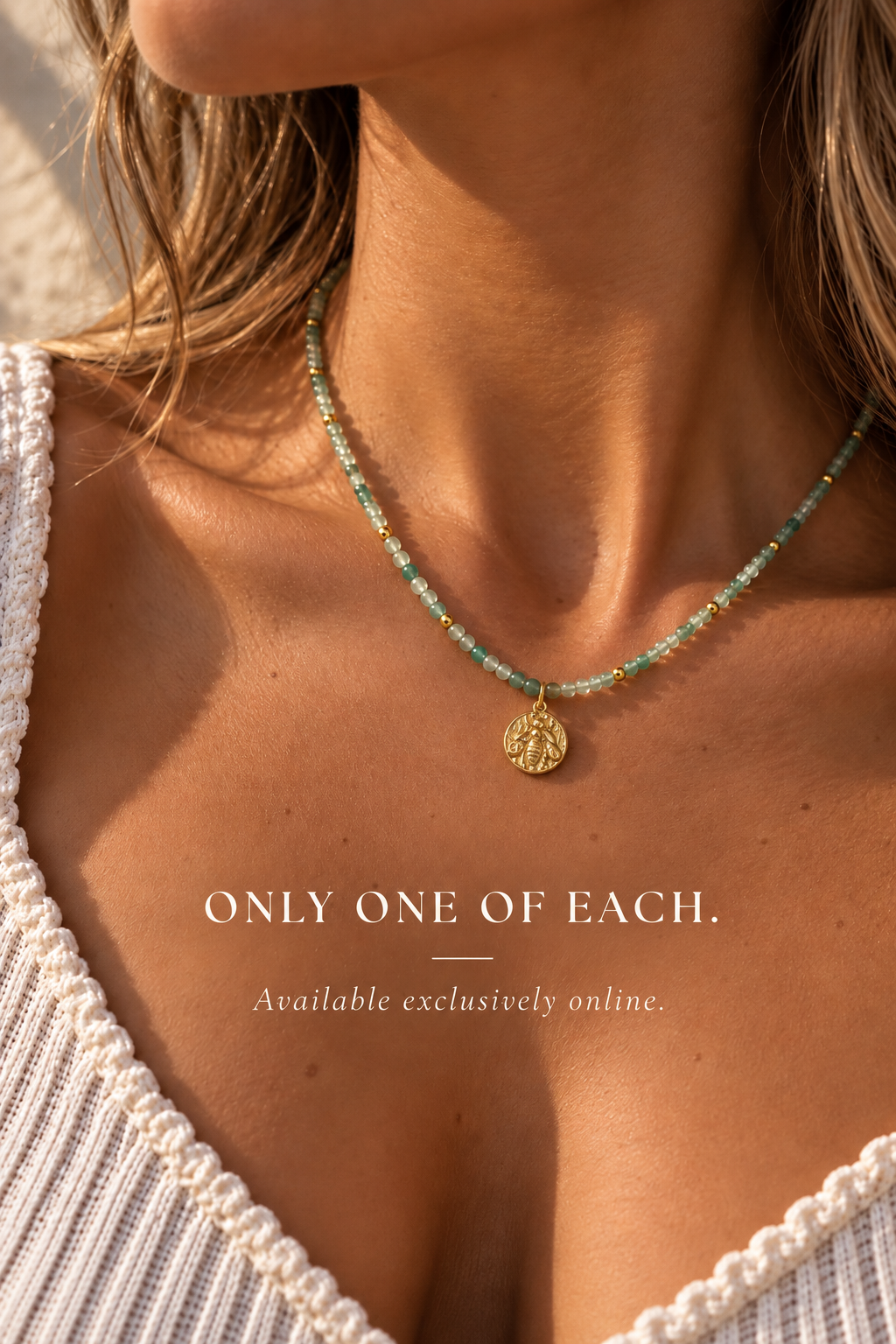 One Of It’s Kind- Lucky Jade Bumblebee Necklace