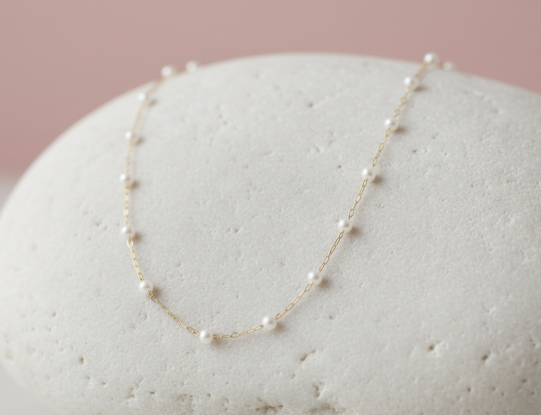 Dotted Pearl Necklace