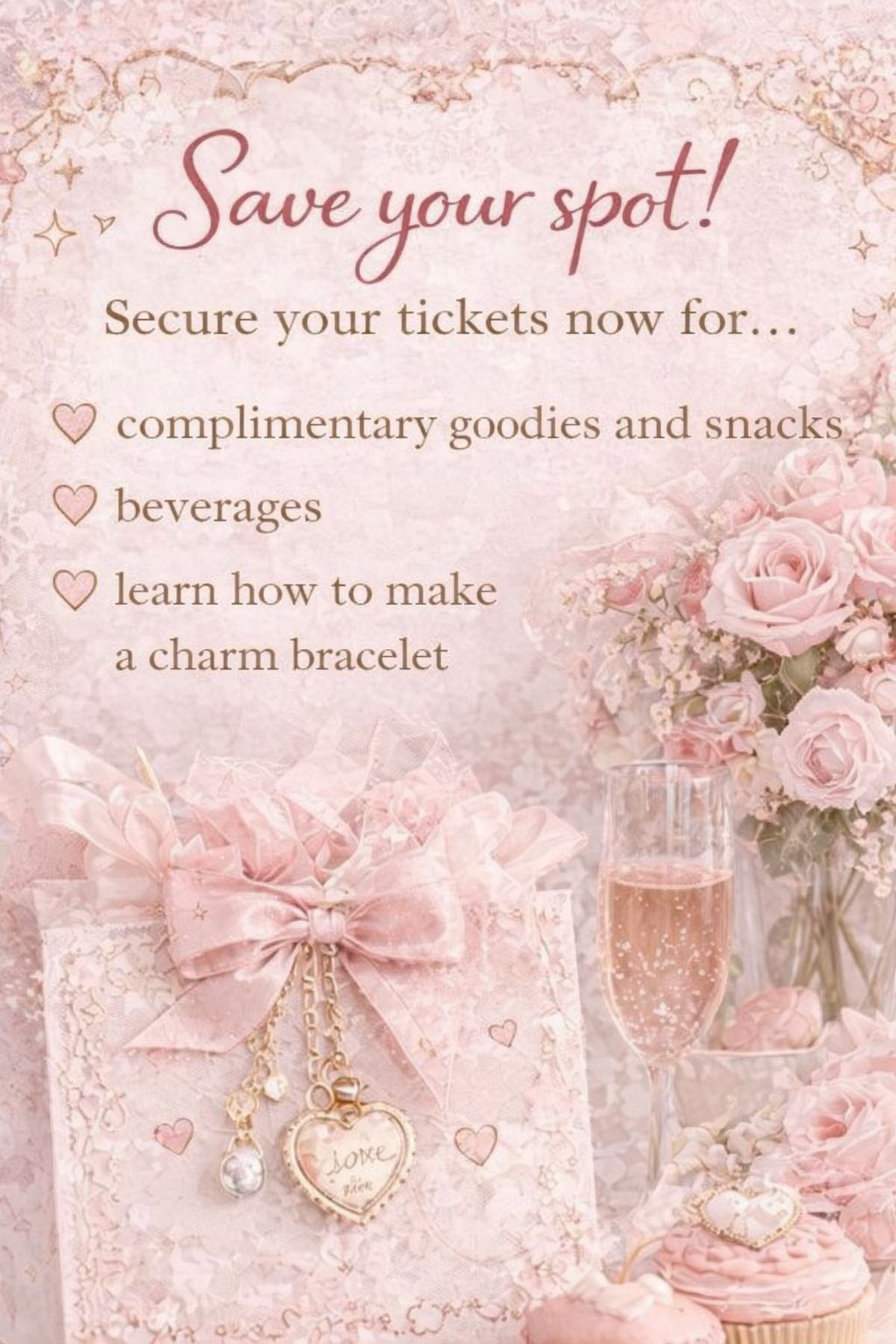 Valentine’s Day Charm Bracelet Workshop- February 14th