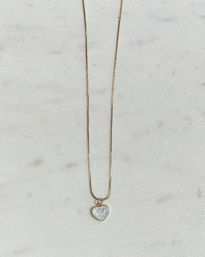 Opalescent Bubble Heart Necklace