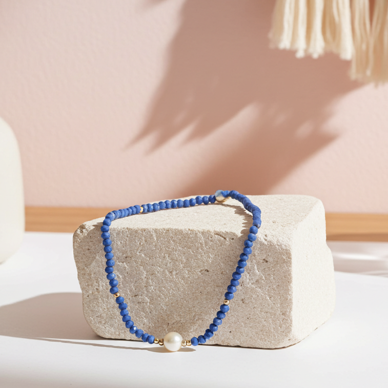 Azure Pearl Necklace
