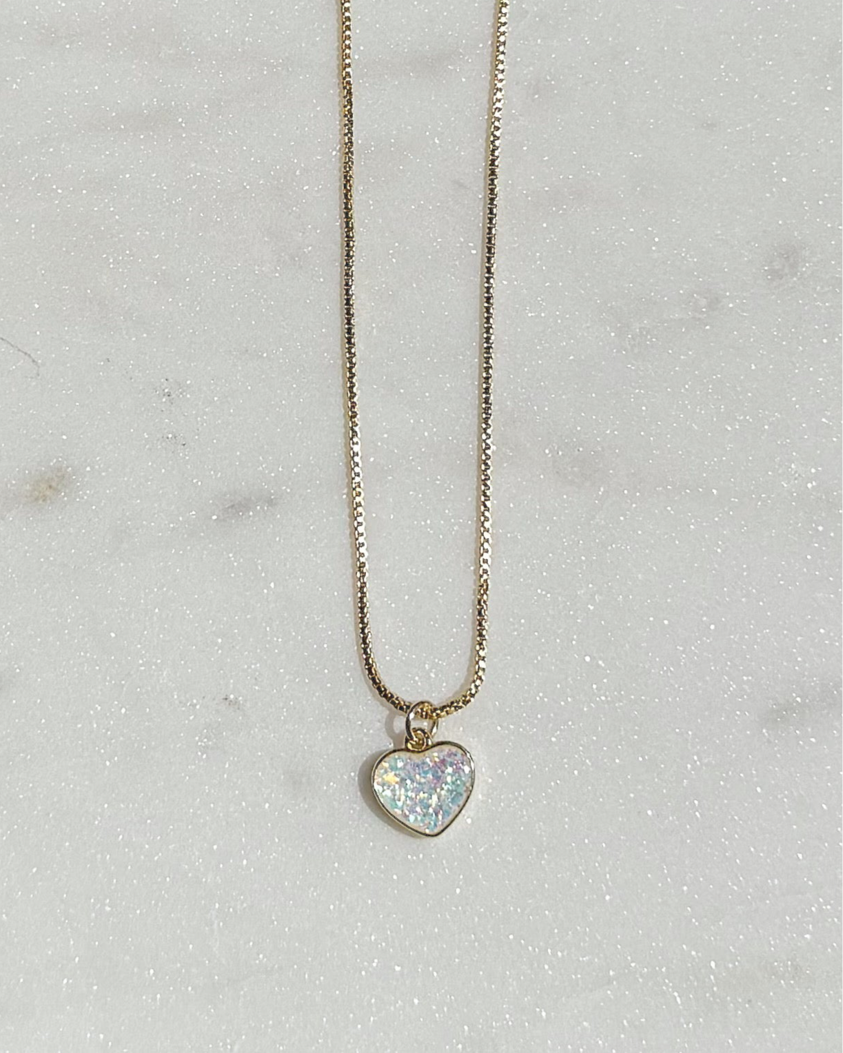 Opalescent Bubble Heart Necklace