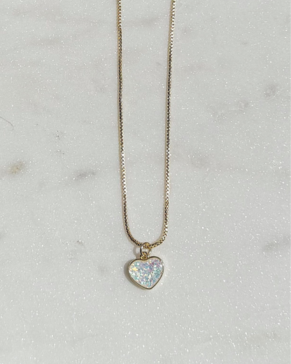 Opalescent Bubble Heart Necklace
