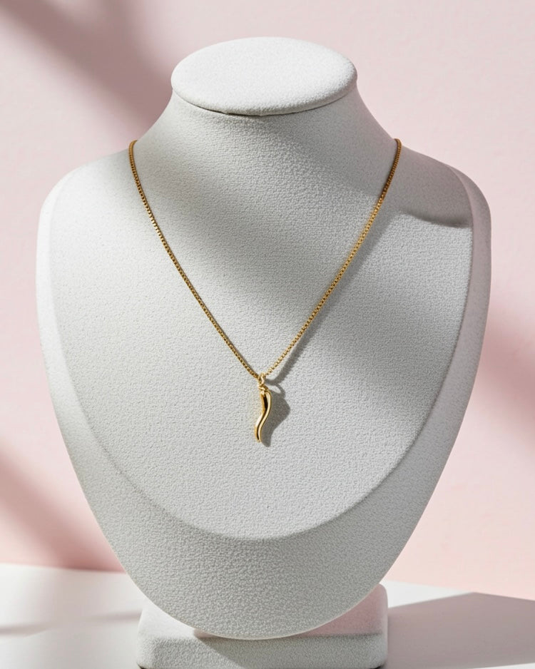 Dainty Lucky Cornicello Necklace