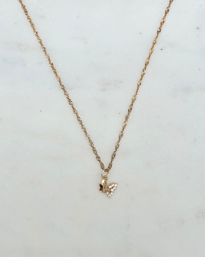 Half Pavé Butterfly Choker