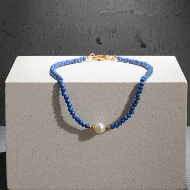 Azure Pearl Necklace