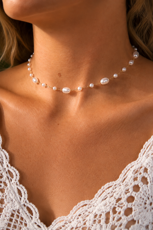 Abstract Pearl Necklace