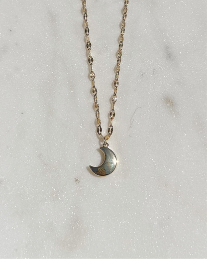 Solid Crescent Moon Necklace