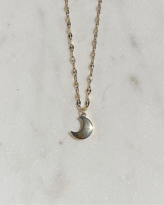 Solid Crescent Moon Necklace