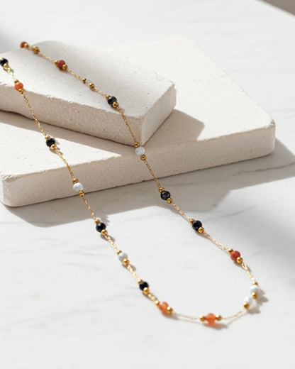 Agate Mixed Gemstone Necklace