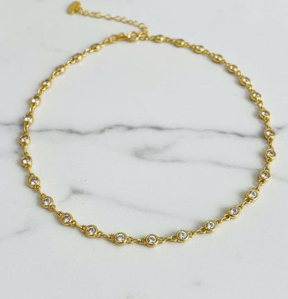 Zirconia Bezel Choker