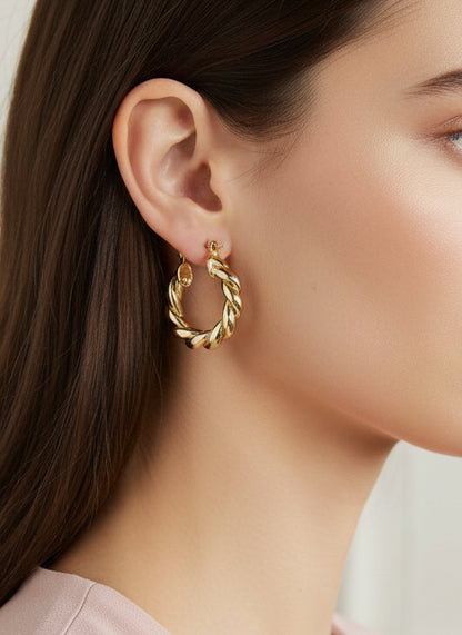 Golden Rope Hoops