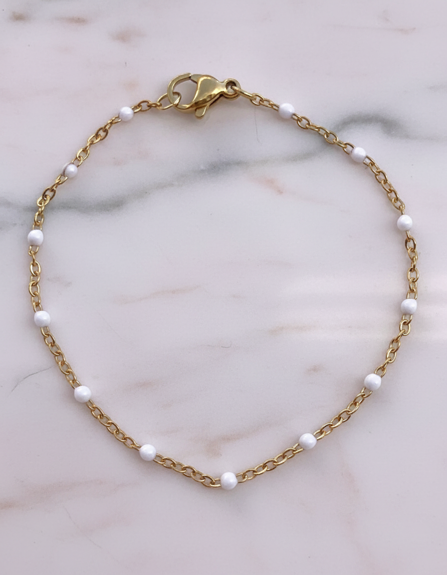 Isla White Satellite Bracelet