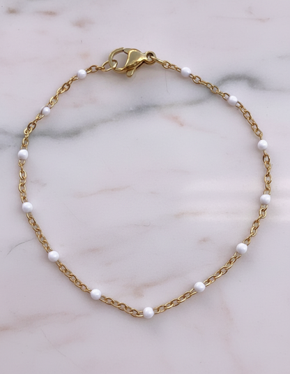 Isla White Satellite Bracelet