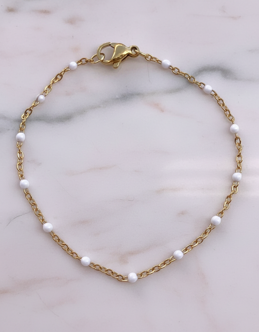 Isla White Satellite Bracelet