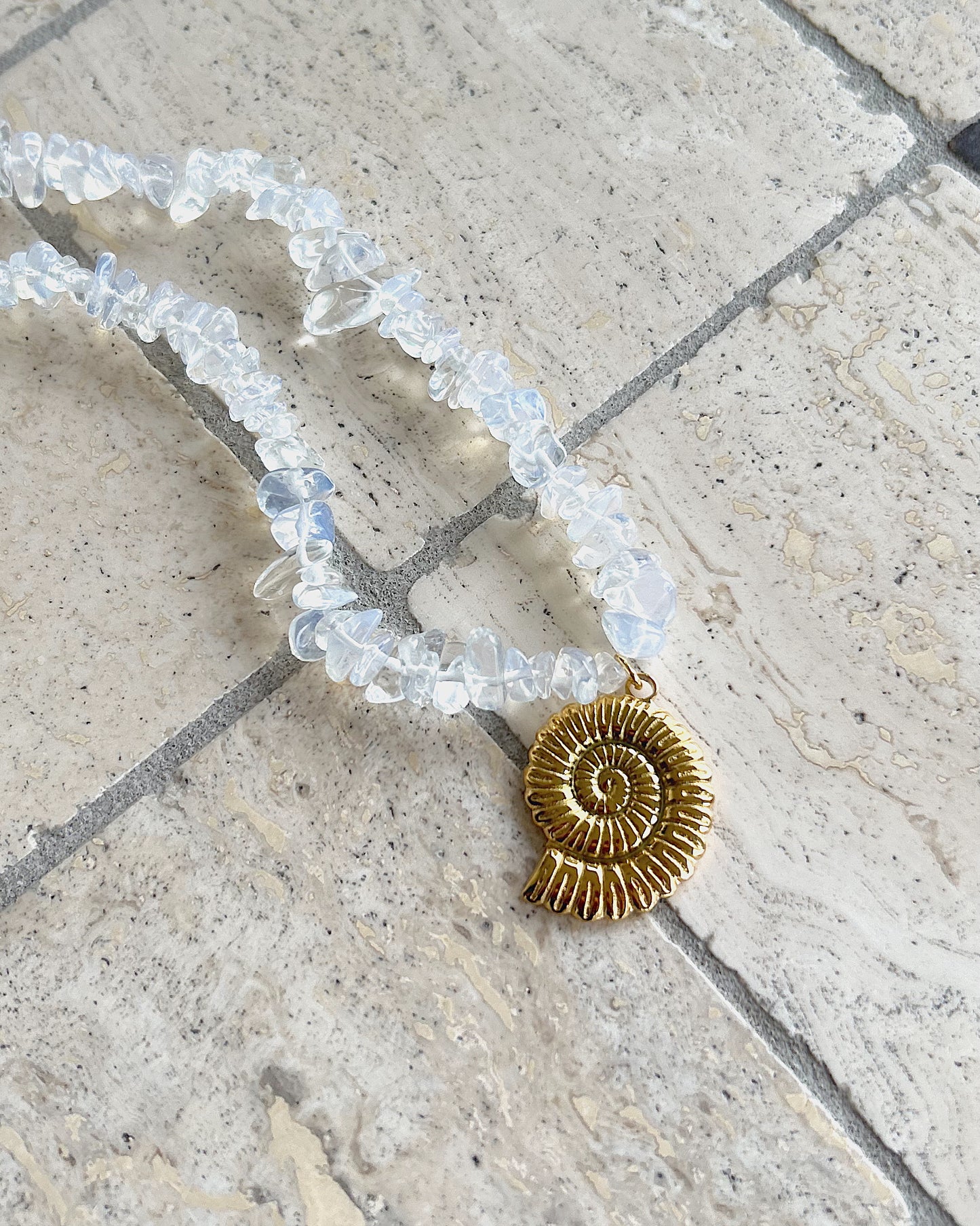Quartz Shell Necklace