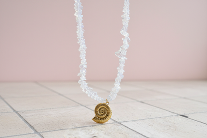 Quartz Shell Necklace