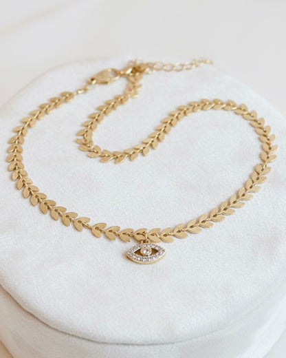 Chevron Zirconia Eye Choker