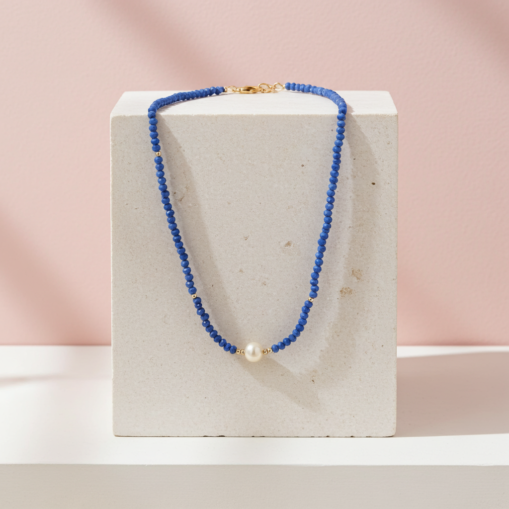 Azure Pearl Necklace