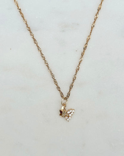 Half Pavé Butterfly Choker