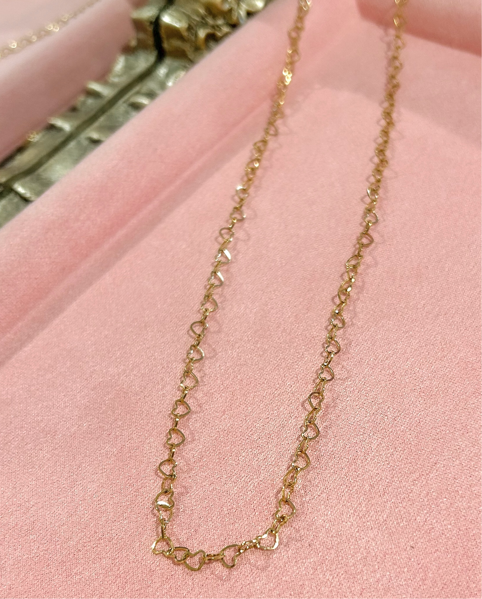Mini Hollow Hearts Necklace