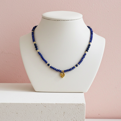 Lapis Lazuli Gemstone Heart Necklace