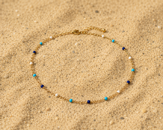 Mixed Blue Anklet