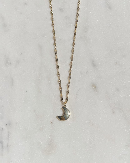Solid Crescent Moon Necklace